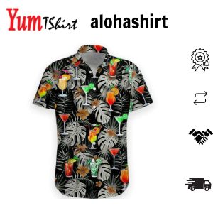 3D Cocktail Hawaiian Shirt Men’s Hawaiian Aloha Beach Shirt