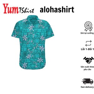 3D Elv Prl Blue Hawaii Shirt