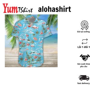 3D Flamingo Hawaiian Shirt Mens Hawaiian Aloha Beach Shirt Hawaiian Shirts For Men