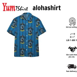 3D Harry Potter Hogwarts Hufflepuff House Pride Crests Custom Hawaii Shirt Aloha Shirt For Summer