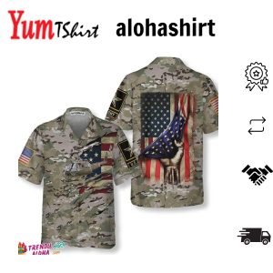 4Th Of July Us Flag Camo Patriotism Hawaiian Shirt