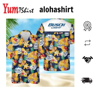 3D LitmusBusch Light Bud Unisex Hawaiian Shirt Busch Latte T Shirts For Men