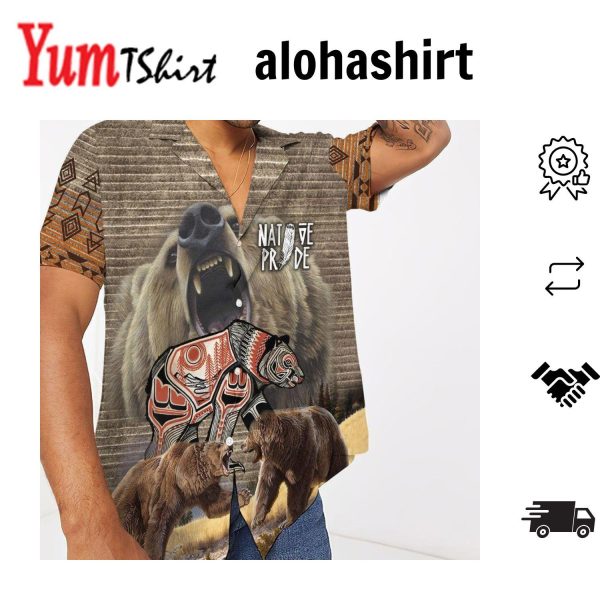 3D Native Bear Pride Hawaiian Shirts