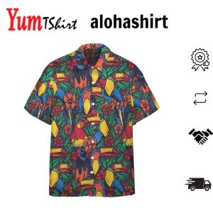 3D Parrots And Toucans Ace Ventura Pet Detective Custom Hawaii Shirt
