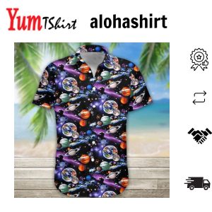 3D Planet Solar System Hawaiian Shirt Hawaiian Shirts For Men Print Button Down Shirt
