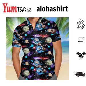 3D Planets Solar System Hawaii Shirt Hawaiian Shirts For Men