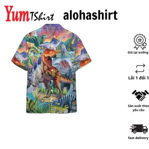 3d Dinosaur World Hawaiian Custom Short Sleeve Shirts Hawaiian Shirt