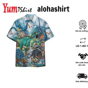 3d Dinotopia Hawaiian Custom Short Sleeve Shirts Hawaiian Shirt