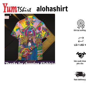 3d Hippie Psychedelic Hawaiian Custom Short Sleeve Shirts Hawaiian Shirt