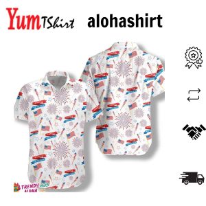4Th Of July Us Pattern Hawaiian Shirt