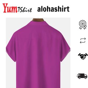 50’s Retro Dinosaur Cartoon Men’s Hawaiian Short Sleeve Hawaiian Shirt
