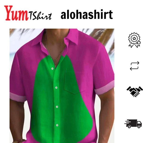 50’s Retro Funny Eating Spinach Cartoon Short Sleeve Hawaiian Shirt