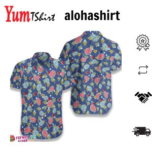 Abstract Geometric Donut Seamless Pattern Hawaiian Shirt