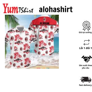 Aj Auxerre Coconut Tree Hawaiian Shirt