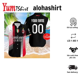 Ac Milan Custom Name Number New Design Hawaiian Shirt