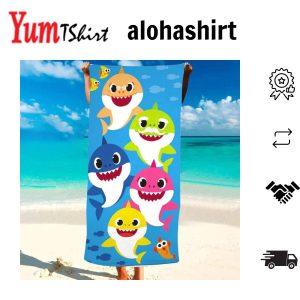 Adorable Shark Kids Beach Towels Perfect Pool Travel Camping Adventures
