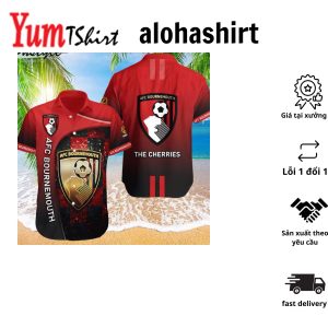 Afc Bournemouth Red Logo Hawaiian Shirt Aloha Shirt