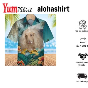 Afghan Hound Hawaiian Shirt Dog Summer Leaves Hawaiian Shirt Unisex Print Aloha Short Sleeve Casual Shirt Summer Gifts