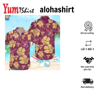 Afl Brisbane Lions Floral Hawaiian Shirt Best Summer Gift For Fans