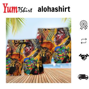 Africa You Cannot Forget Africa Symbol Aloha Hawaiian Beach Shorts