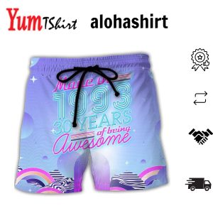 Age – Made In 1993 30 Years Of Being Awesome Aloha Hawaiian Beach Shorts – Beas03Nga210922