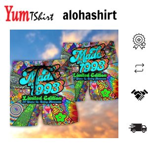 Age – Made In 1993 Limited Edition 30 Years Of Being Awesome Aloha Hawaiian Beach Shorts