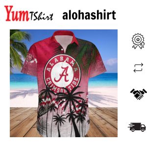 Alabama Crimson Tide Hawaii Shirt Coconut Tree Tropical Grunge – NCAA
