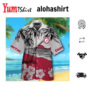 Alabama Crimson Tide Hawaiian Tropical Elegance Short Sleeve Design Shirt