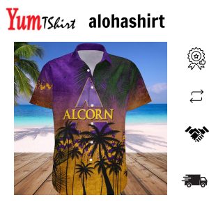 Alcorn State Braves Hawaii Shirt Coconut Tree Tropical Grunge – NCAA