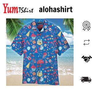 Amazing Mermaid Pattern Blue Theme Hawaiian Shirt