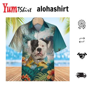 American Bulldog 2 Hawaiian Shirt Tropical Shirts Gift For Him Funny Hawaiian Shirts
