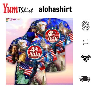 America Symbols Basic Style Hawaiian Shirt For Men 4Th Of July Shirt