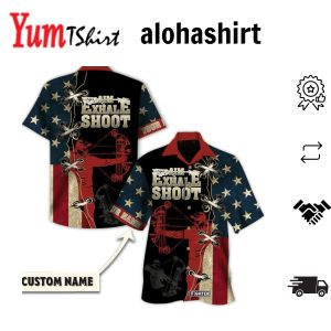 American Archery Aim Exhale Shoot Hawaiian Custom Name Hawaiian Shirt