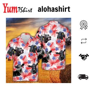 American Colors Black Angus All Printed 3D Hawaiian Shirt