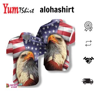 American Eagle Hawaiian Shirt Amazing Eagle American Flag Shirt For Men And Women