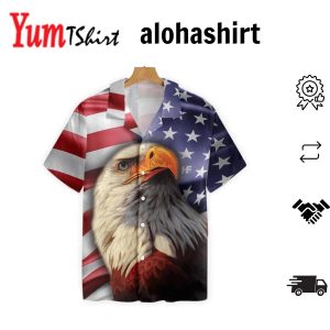 American Flag and Cat Combo in Hawaiian Shirt