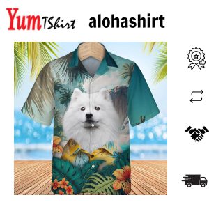 American Eskimo Snowy Design 3D Hawaiian Shirt Beach Vibes