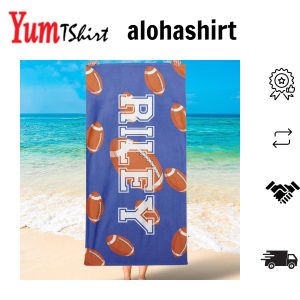 American Football Personalized Kids Lovely Summer Beach Towels Fun