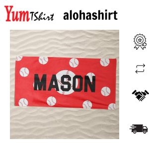 American Football Personalized Kids Lovely Summer Beach Towels Fun
