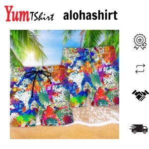 American Football Strong Spirit Brave Heart Color Aloha Hawaiian Beach Shorts