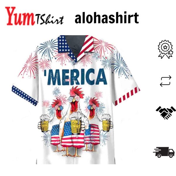 American Tractor 4Th Of July Hawaiian Shirt Aloha Shirt For Summer