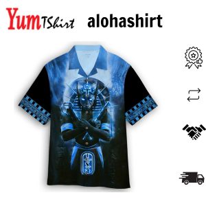 Anubis Blue Hawaiian Shirt