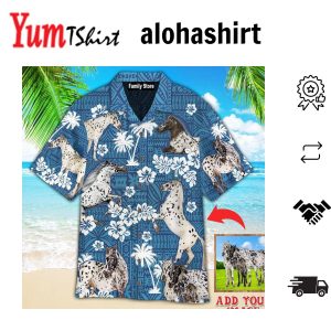 Appaloosa Horse Blue Tribal Custom Hawaiian Shirt