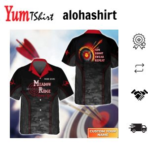 Archery Aim Shoot Swear Repeat 3D Hawaiian Shirt Gift For Archer Sport Lovers Gift For Archer