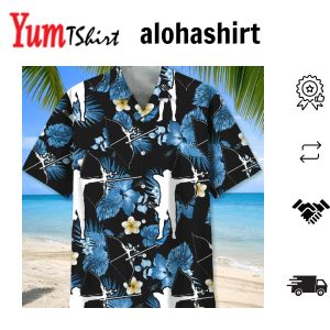 Archery Metal Mesh Pattern Personalized Name 3D Hawaiian Shirt Gift For Archer Sport Lovers Gift For Archer