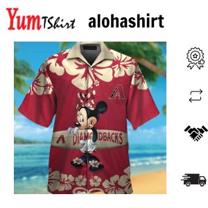Arizona Diamondbacks Design Hawaiian Tropical Short Sleeve Elegance Shirt