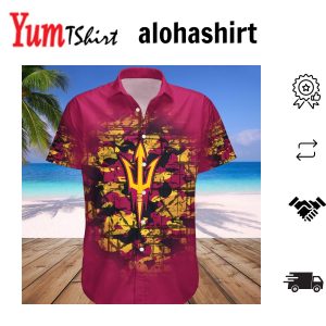 Arizona State Sun Devils Hawaii Shirt Basketball Net Grunge Pattern – NCAA