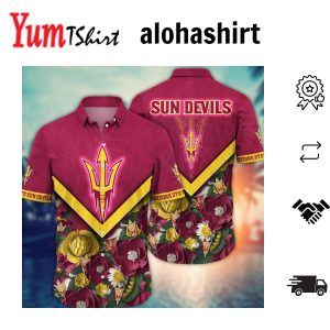Arizona State Sun Devils NCAA Hawaiian Shirt Bikinistime The Green Pitch Sport Shirts