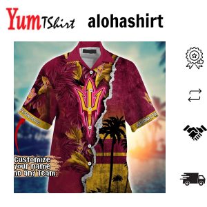 Arizona State Sun Devils NCAA Hawaiian Shirt Custom Hot Sands Aloha Shirt