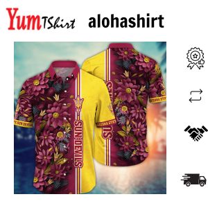 Arizona State Sun Devils NCAA Hawaiian Shirt Custom Hot Sands Aloha Shirt